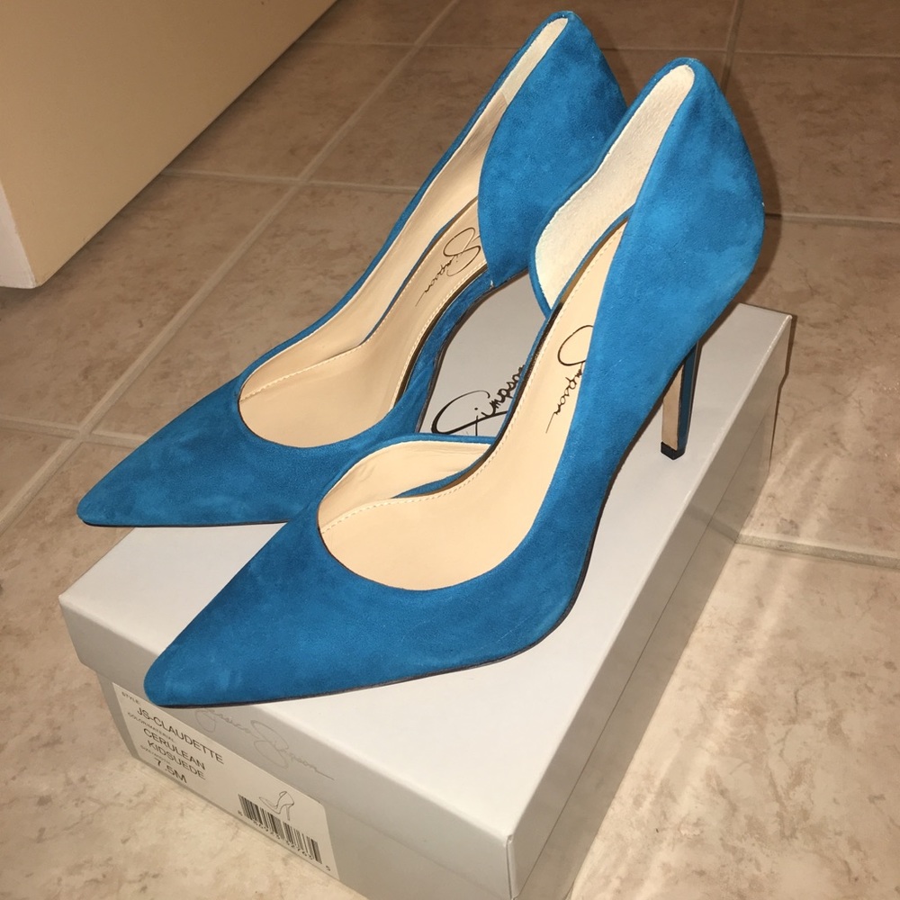 Last chance: Suede Jessica Simpson heels