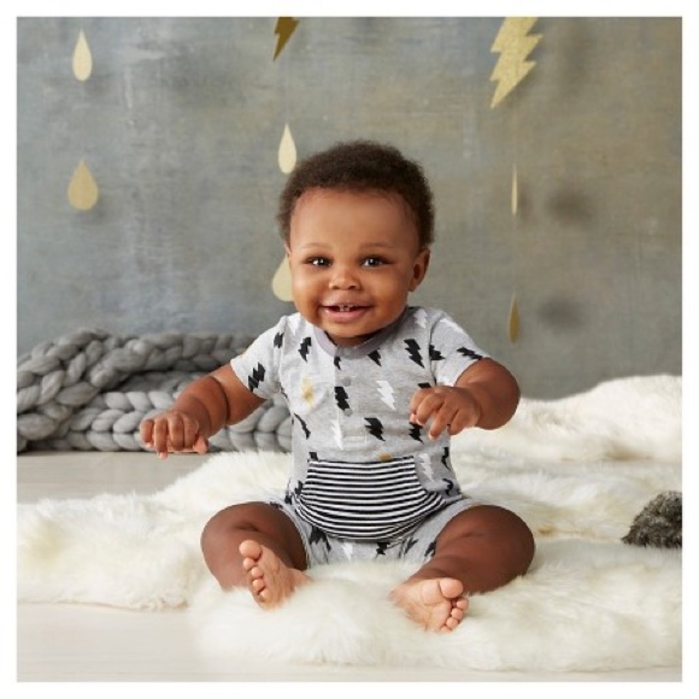 SKIP*HOP Newborn Kangaroo Pocket Romper