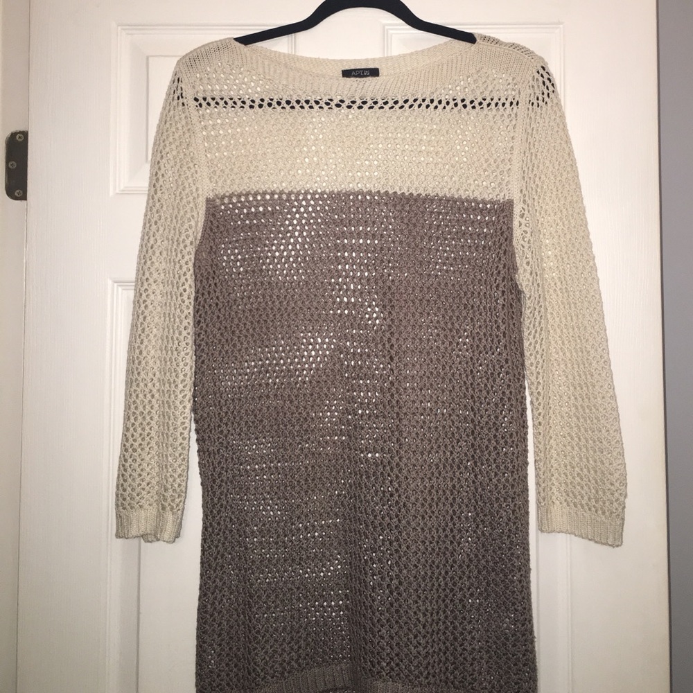Like new mocha and cream sweater!!! - Picture 2 of 5