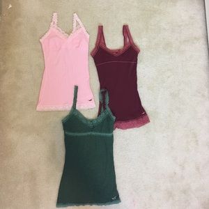 LOT of 3 lace hollister cami's