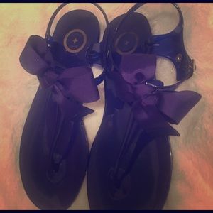 BCBG brand new ! blue bow sandals