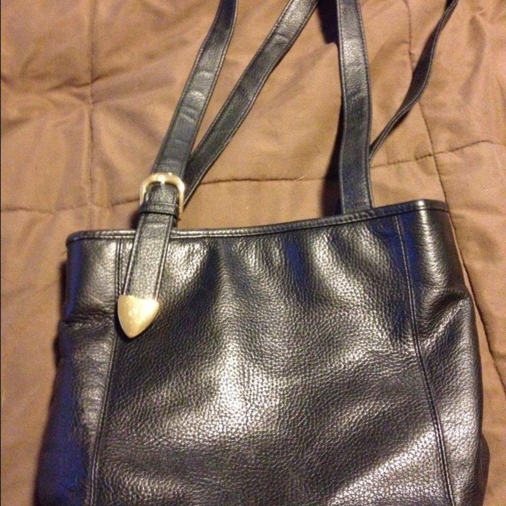Black leather purse