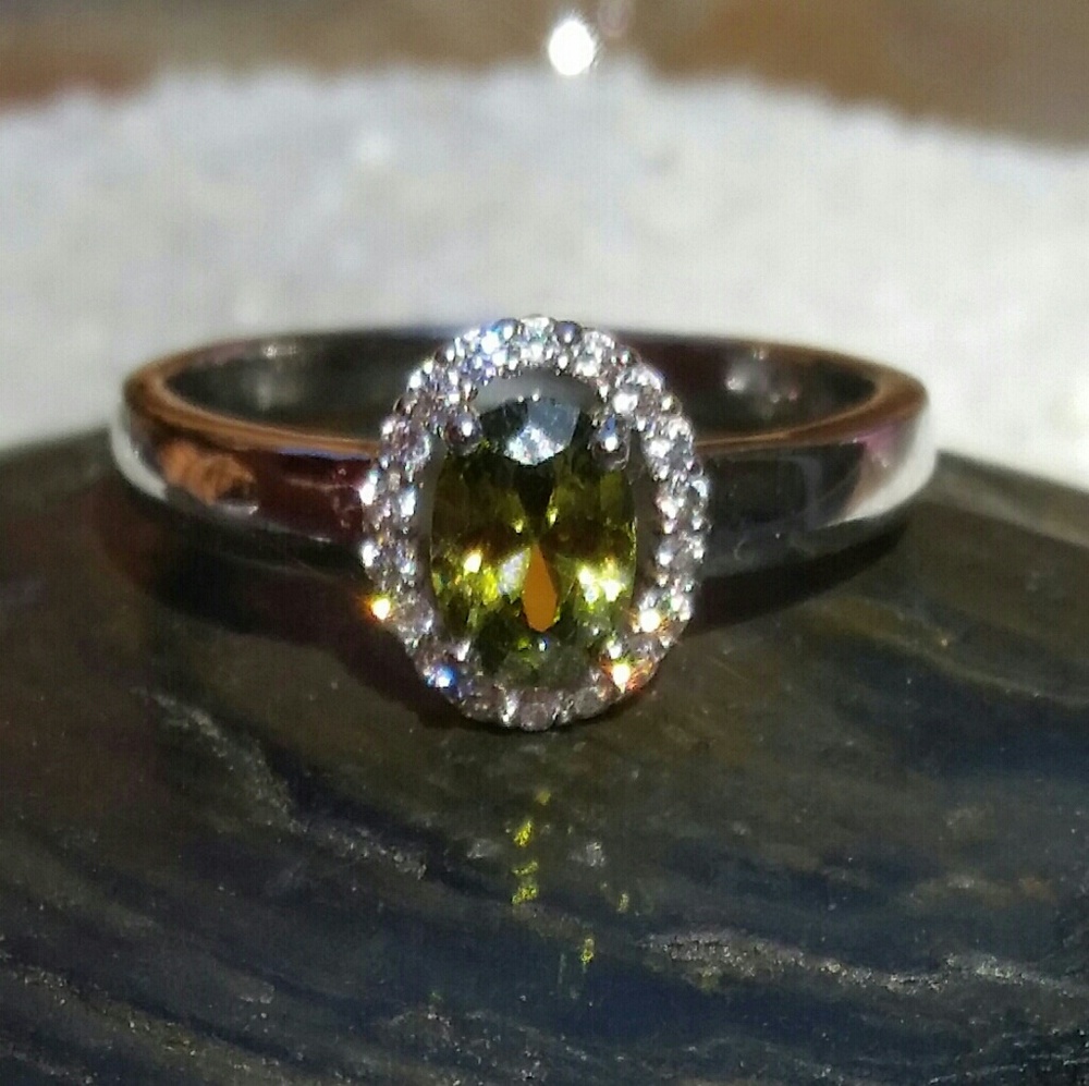 Peridot birthstone ring