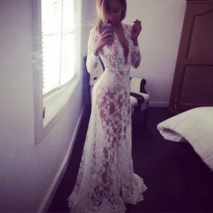 Long White Summer Lace Dress (Final Price)