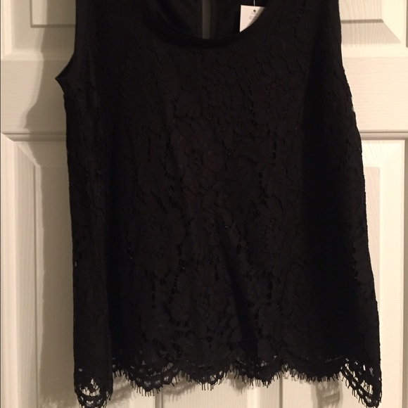 Banana Republic black lace top - Picture 2 of 4