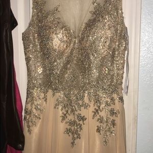 Beige Homecoming Dress
