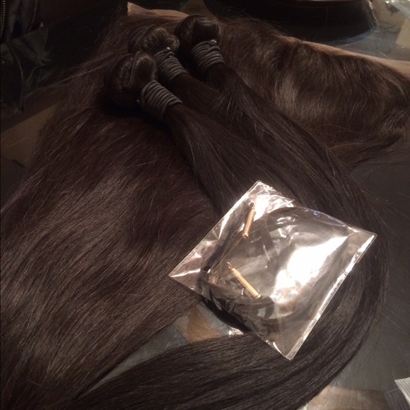 Malaysian Straight 3 bundles of 20inch Frontals 20 main image 2