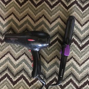 Hair dryer & curling iron