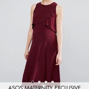 ASOS Maternity midi dress with double layer