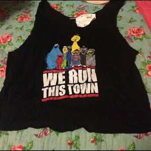 New never worn Sesame Street crop top