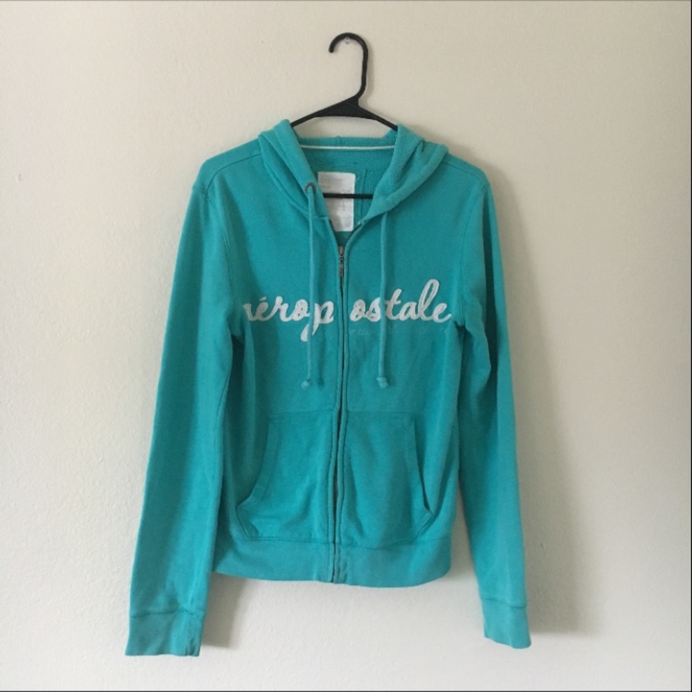 Aeropostale bright blue hoodie