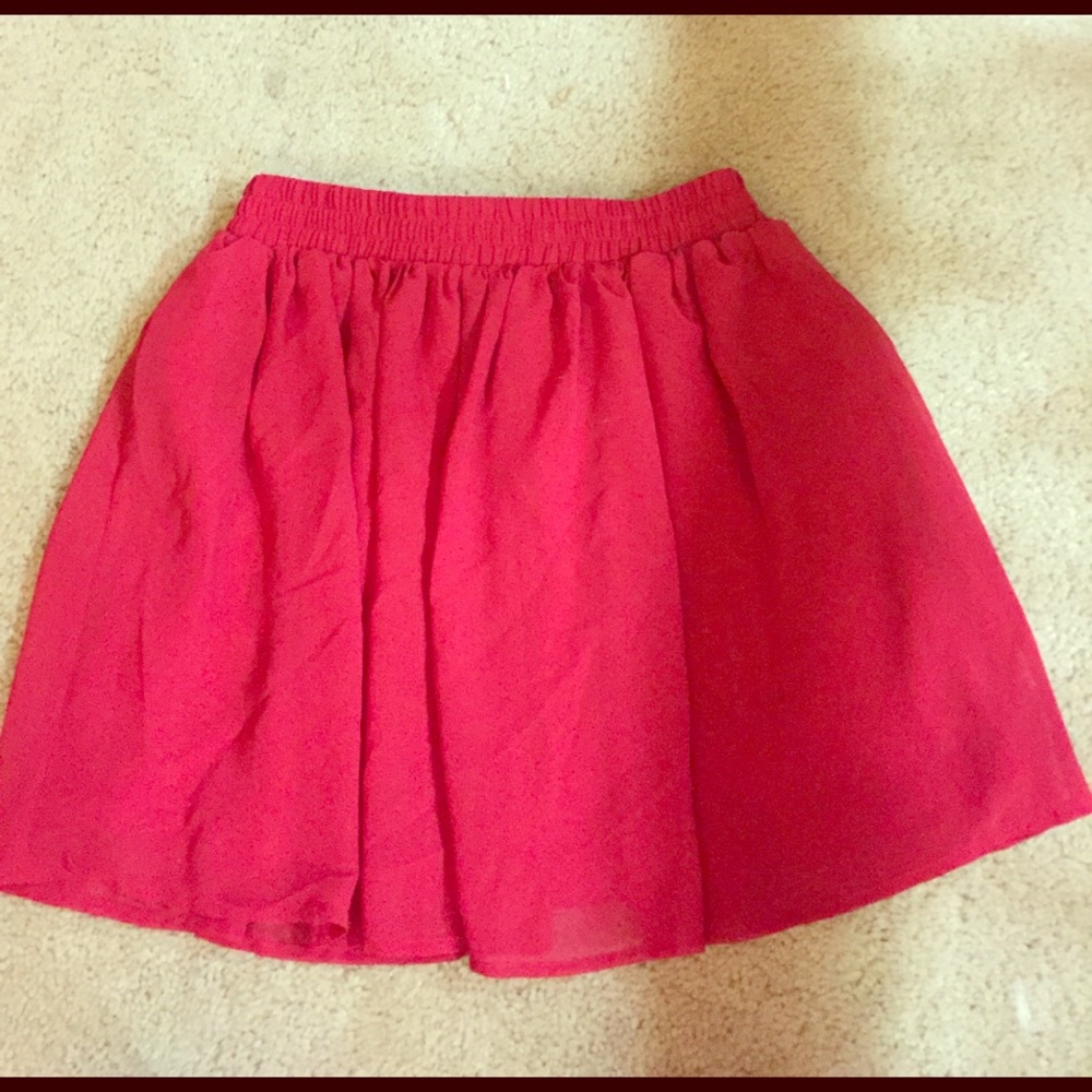 Red skirt
