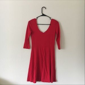 Red ballerina dress.