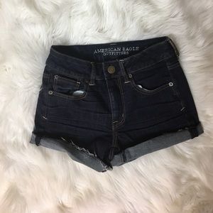 American Eagle darkwash denim shorts