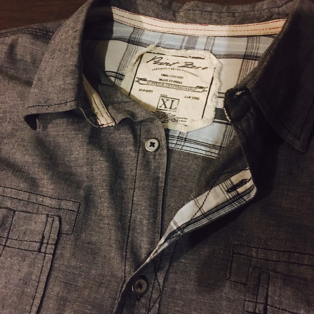 Point Zero Men's Fashion XL long sleeve Button Up