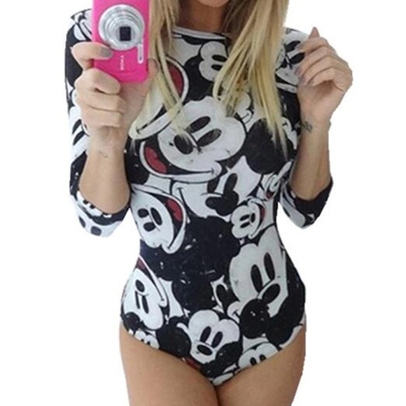 Disney | Tops | Preorder Disney Mickey Mouse Wallpaper Bodysuit | Poshmark
