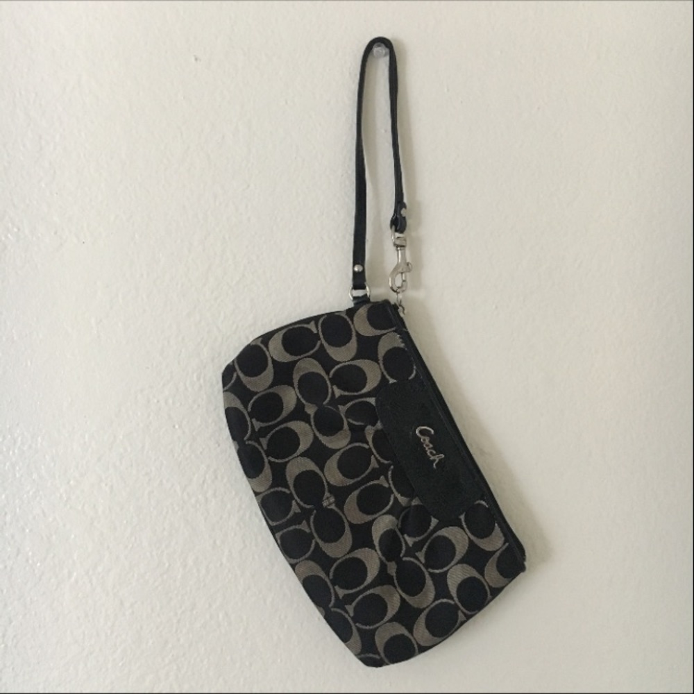 COACH signature large wristlet