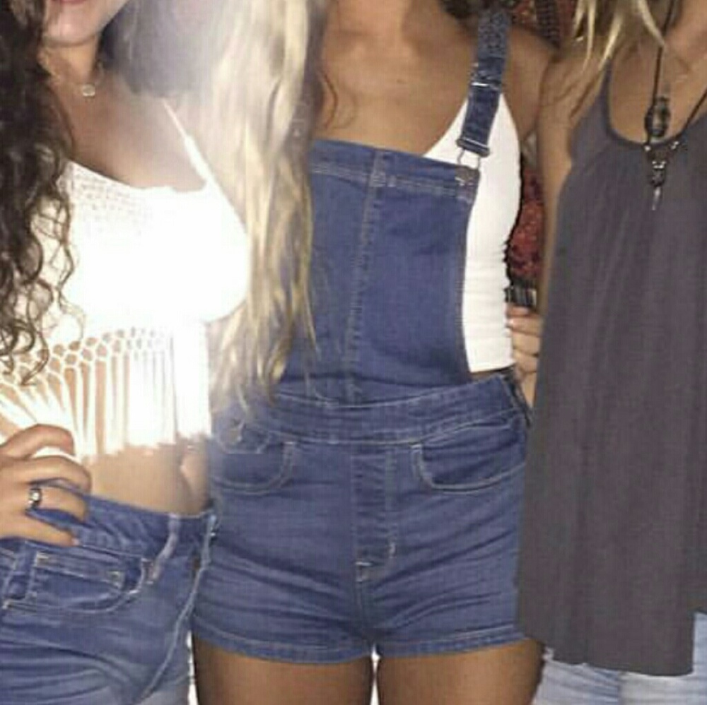NWOT Jean overall shorts - Picture 5 of 5