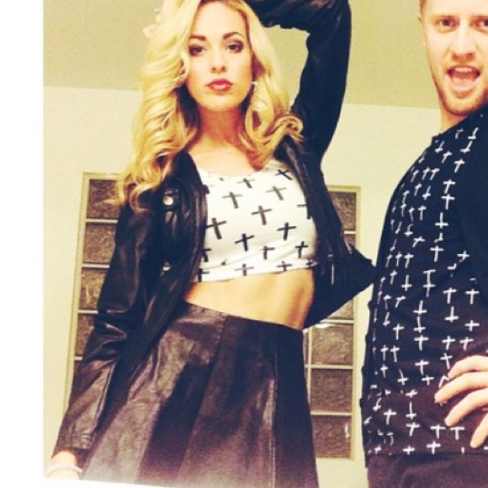 Black forever21 skirt pleather