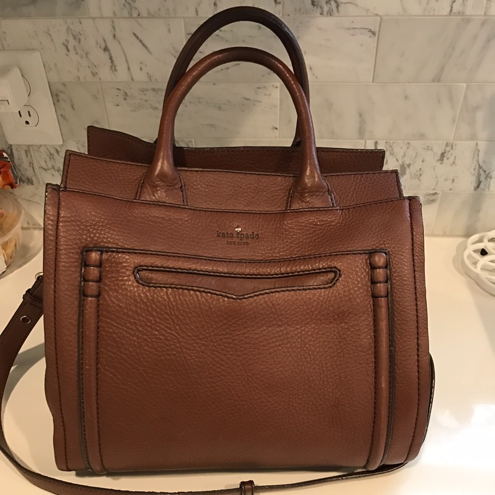 Kate Spade Marcella Large Brown Leather Tote