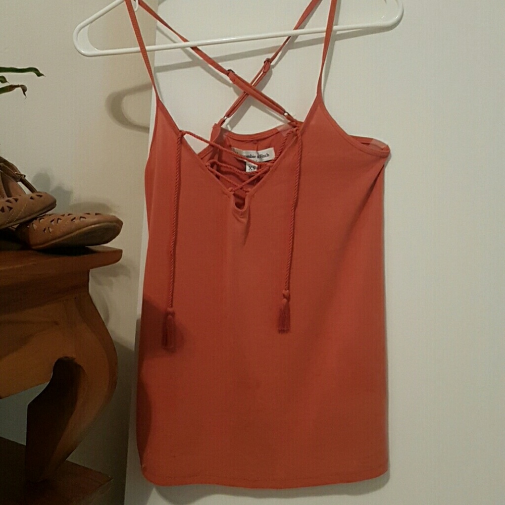 NWOT Lace up top
