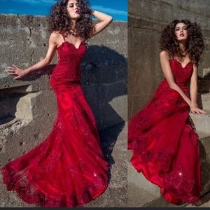 Red gown