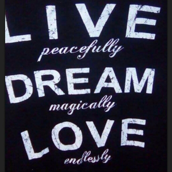 LIVE DREAM LOVE Long Sleeved Women's Hoodie Shirt - Picture 2 of 3