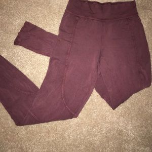 Distressed ankle zip leggings
