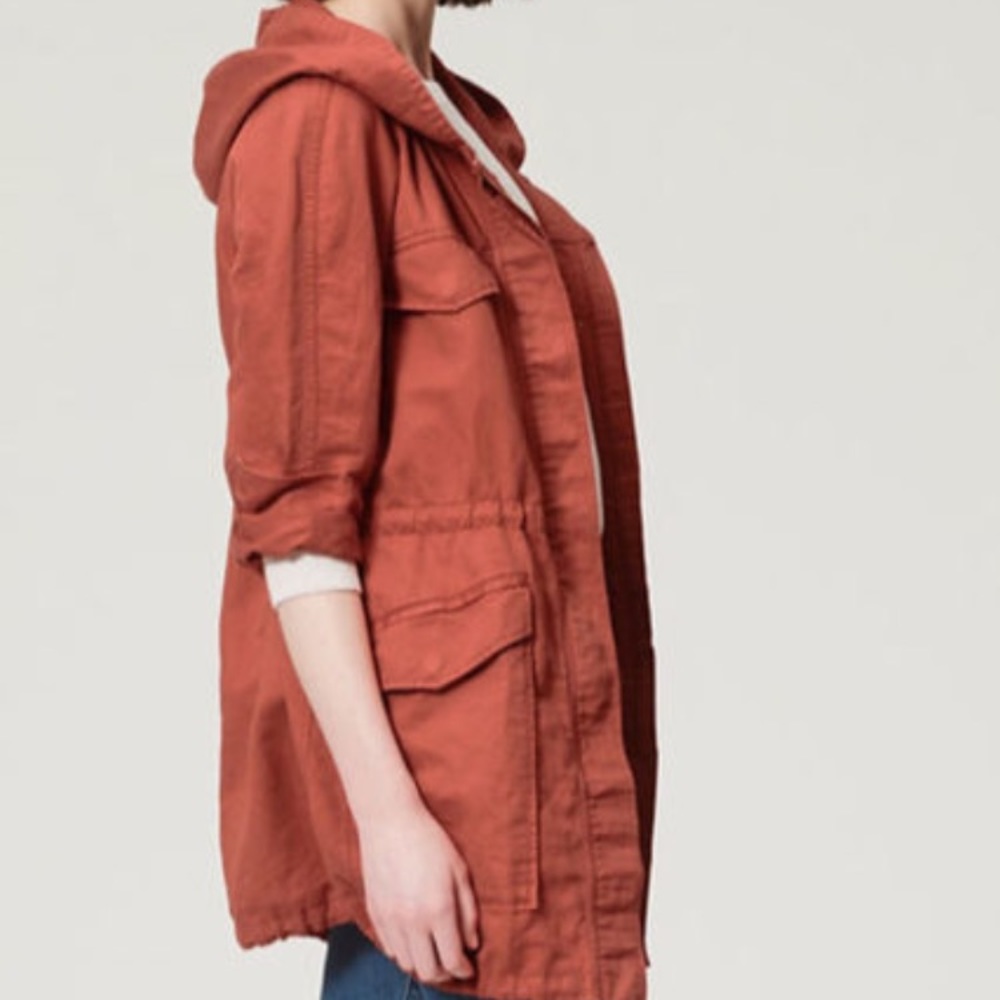 Loft orange parka style jacket