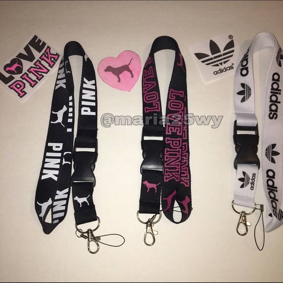 PINK Victoria's Secret Accessories - 3 lanyards LOVE PINK / PINK / Adidas