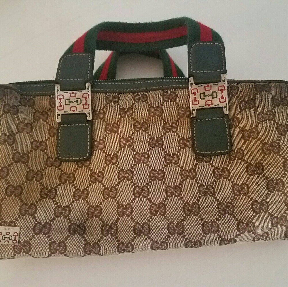 Gucci Authentic GG LOGO CANVAS Red Green