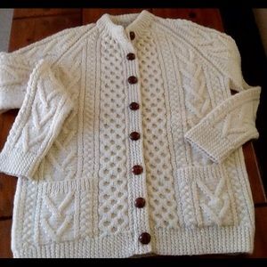 Vintage Gaeltarra Irish chunky cable cardigan