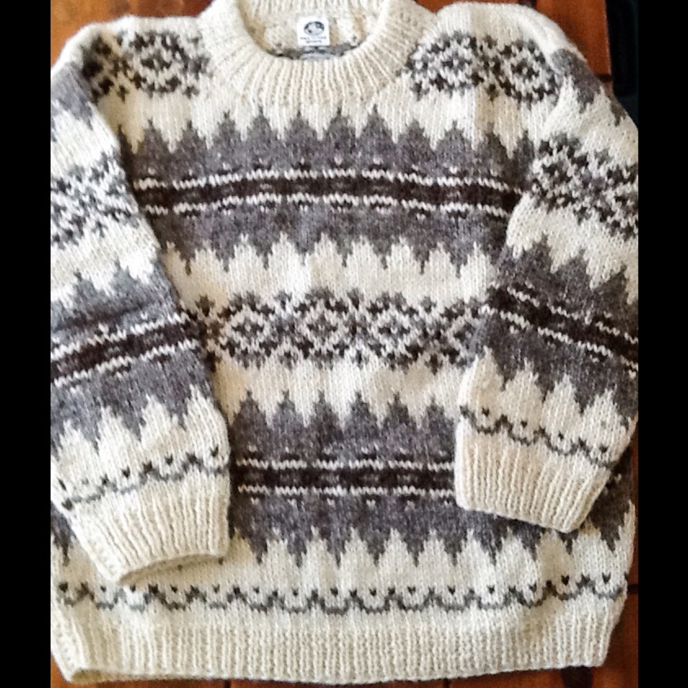 Nordic Ski. Sweater, 100% Wool, Heavy Unisex