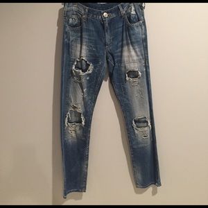 True Religion Audrey Midrise Slim Boyfriend Jeans