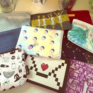 All 10 empty Ipsy bags!