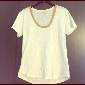 Shimmery white J Crew t-shirt