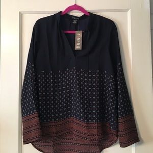 Boutique Navy/Orange Blouse