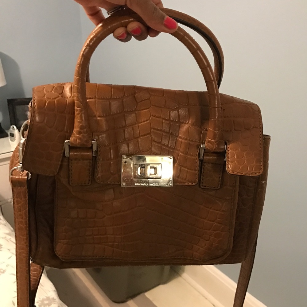 Michael Kors Handbag Brown Leather Satchel