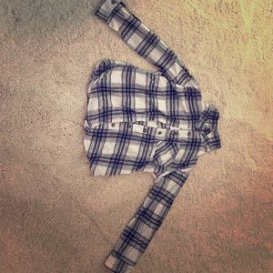 Cute girl's black and white flannel.
