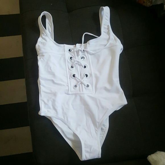 Other - White small thick lined swimsuit/bodysuit new