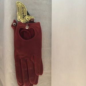 New women's driving gloves - burgundy leather - M