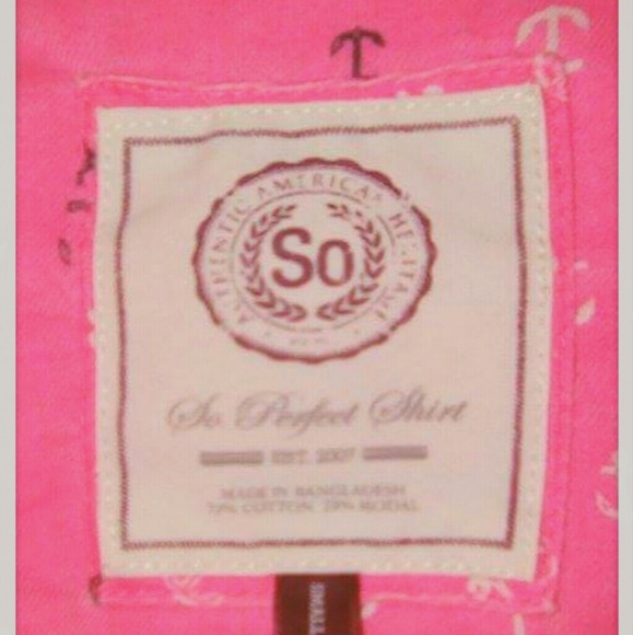 SO "So Perfect Shirt" Anchor Button-up Tee - Picture 2 of 3