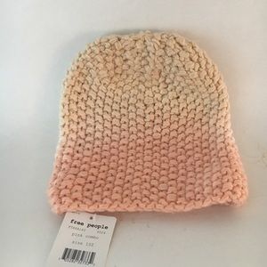 Free People Beanie, knit hat, acrylic, pink, cute!