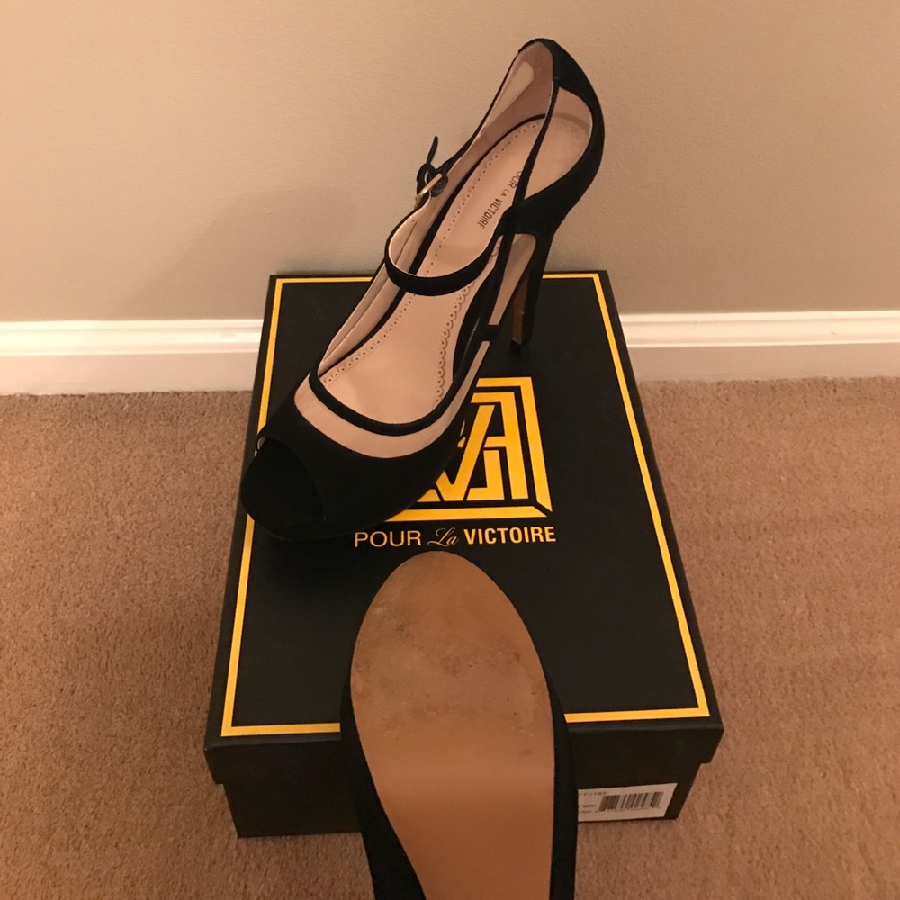 Ana Suede Platform Heels - Picture 4 of 4
