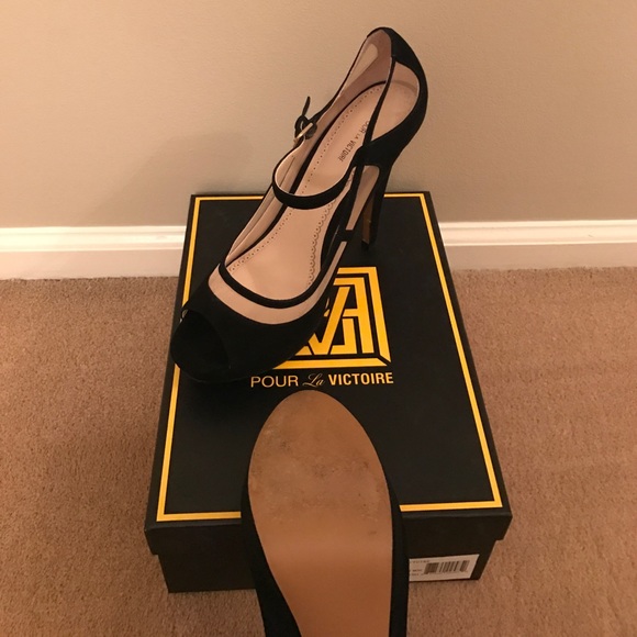 Ana Suede Platform Heels - Picture 4 of 4