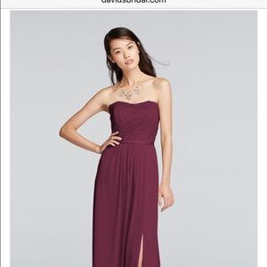 Long strapless formal dress