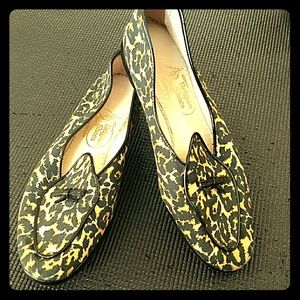 Belgian Shoes! Leopard Print flats size 6