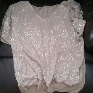 Express sparkle front shirt