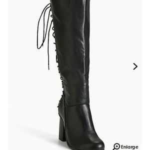 Lace up boots wide calf, wide width