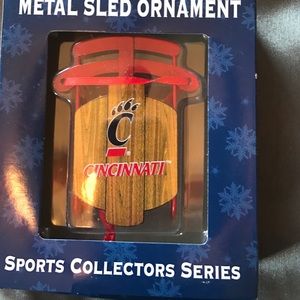 Cincinnati metal sled ornament